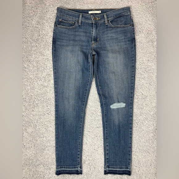 Levi's Denim - Levi's Jeans Womens 29 Skinny Regular Wash Raw Hem Stretch Denim Casual Party